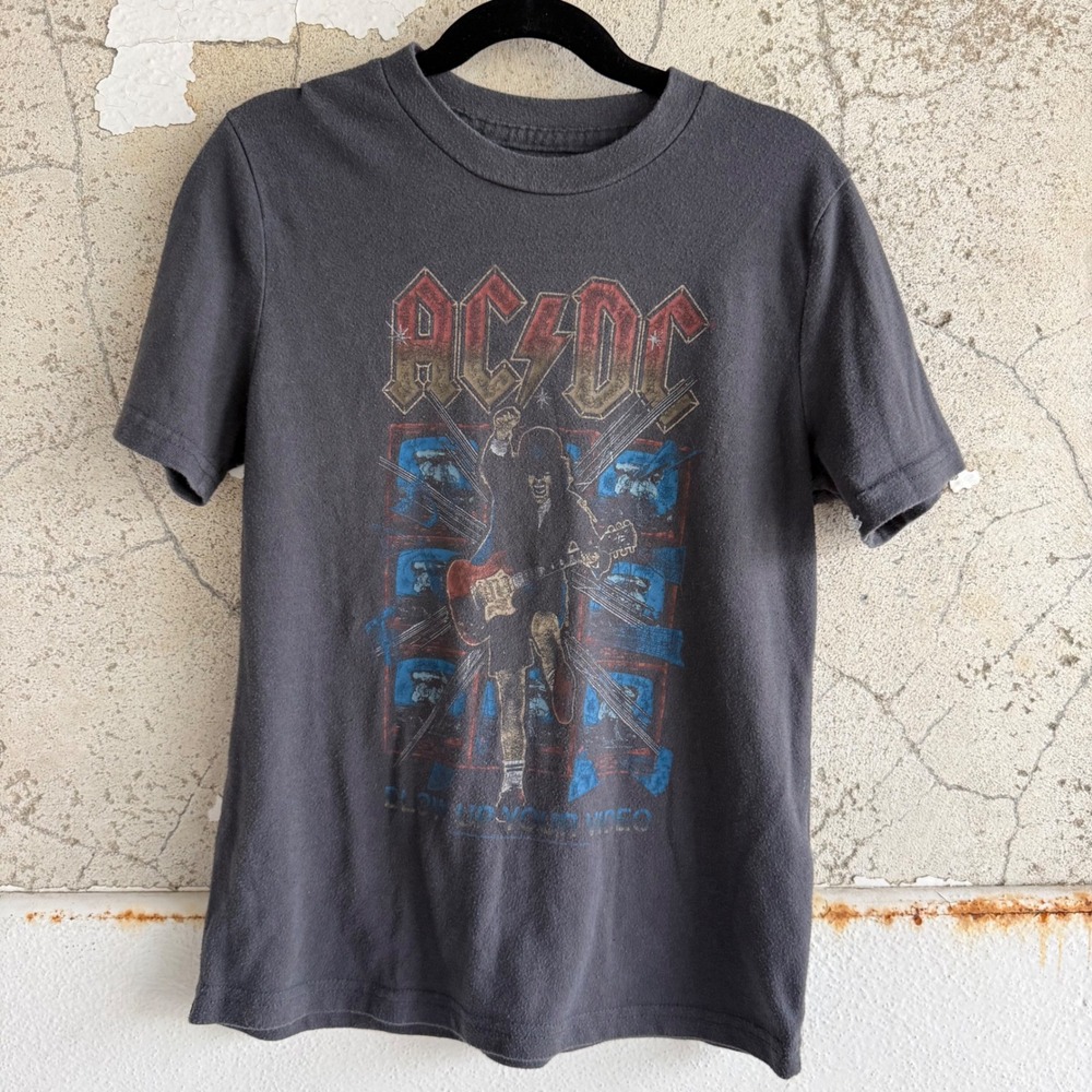 ACDC Graphic Tee Abercrombie Rock Band Shirt Blow Up Your Video Angus Kids 7/8